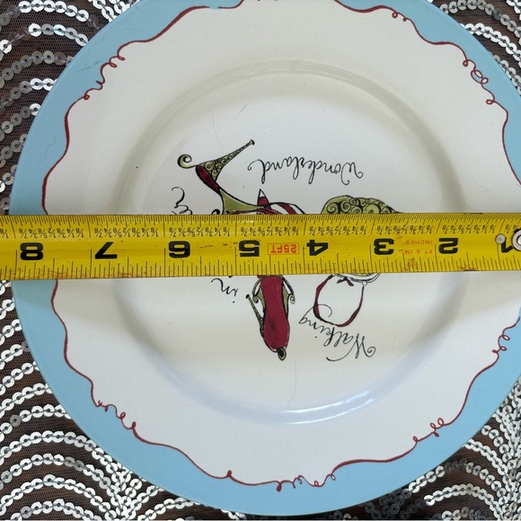 Rosanna holiday shoe Christmas themed salad/desert plates set of 4 - Picture 7 of 9